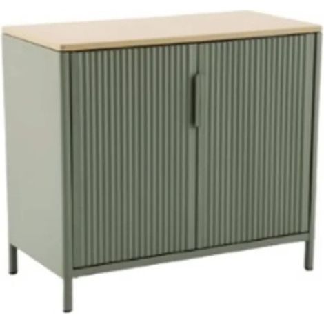 Credenza da giardino ironia in acciaio zincato caffè - Hespéride (1/3)
