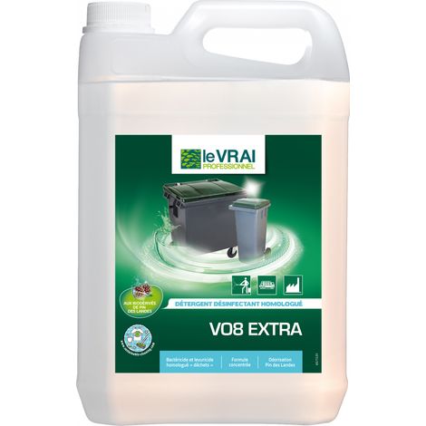 Le vrai vo 8 desinfectant bactericide pour vide ordure le bidon de 5litres - ACT 4024 - Surodorant & nettoyant VO - le vrai actionpin
