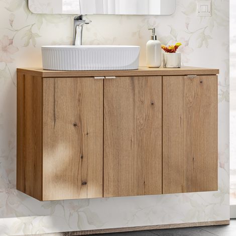 Waschtisch 90cm, in Eiche, NEWPORT-56-OAK (1/5)