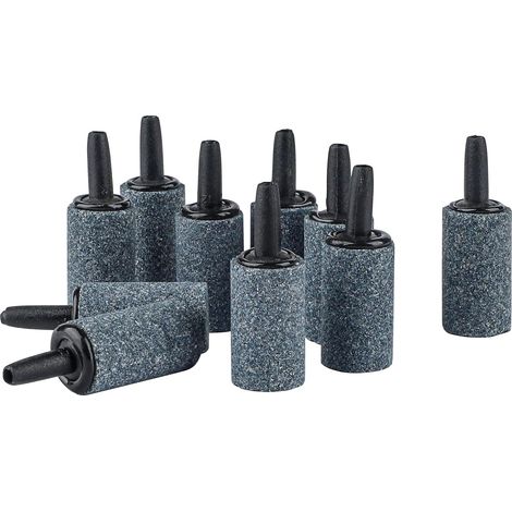 10er Pack Aquarium Luftstein 2,5 cm – Zylinder Bläschenzerstäuber Luftausströmer für Nano Luftpumpen & kleine Aquarien