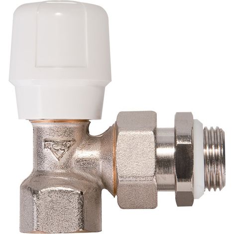 Robinet de radiateur équerre à visser - F 1/2' - Simple réglage - RBM (1/2)