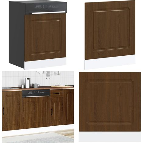 vidaXL Geschirrspülerblende Kalmar Braun Eichen-Optik 60x1,5x67 cm