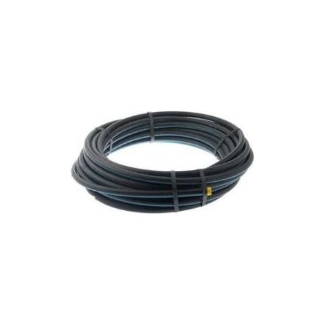 Tubo PE Wavin 25 mm nero con strisce blu 50 m