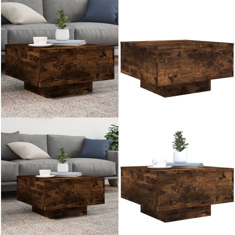Couchtisch Räuchereiche 55x55x31 cm Holzwerkstoff - Moderner Couchtisch - Wohnzimmerstil - Holzwerkstoff Möbel - Esszimmertisch - Kaffeetisch - Home & Living (1/5)