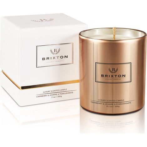 Vela aromática Brixton de 300 g con aroma a arándano, jazmín y granada (Homms) (1/5)
