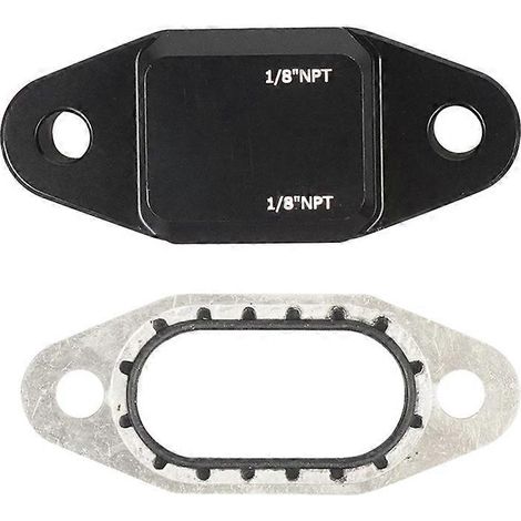 Abdeckplatte für den Motorölkühler-Bypass für Gen III/IV LS Chevy/GMC Motoren mit 2 1/8" NPT Anschlüssen. (1/5)