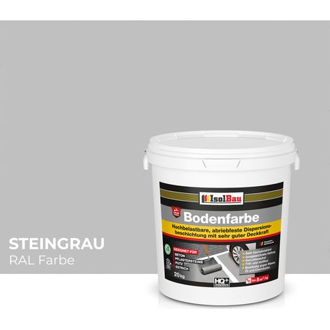 Vernice stradale IsolBau per calcestruzzo, colore grigio pietra, 20 kg. (1/5)