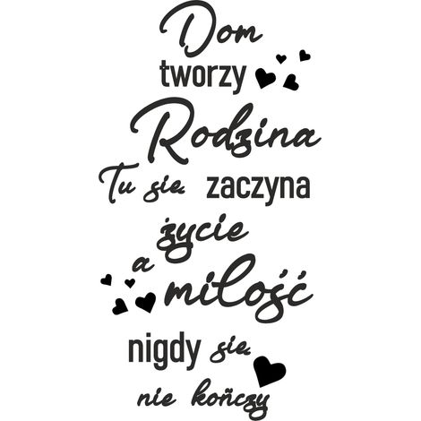 Wandtattoo Home Creates Family Life Love Hearts 100x50cm NC009 (1/5)