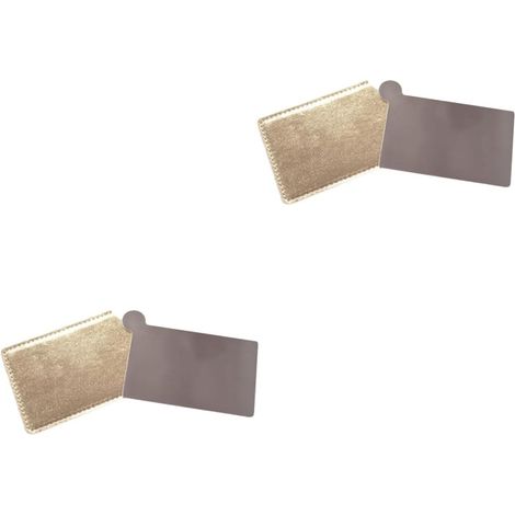 Lot de 2 Miroirs Pliables Grossissants Carrés, Compacts, Incassables pour Femmes, Cosmétiques, Couleur Aléatoire