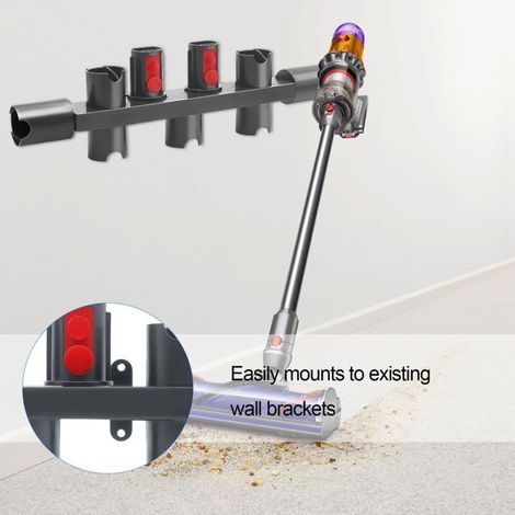 Supporto per accessori per aspirapolvere Dyson, supporto verticale rimovibile, elevata capacità di carico, 9 adattatori integrati, compatibile con Dyson V7/V8/V10/V11/V15 (nero) (1/5)