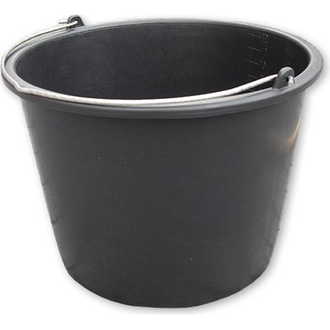 Seau de jardin et chantier PVC 20 L noir Bradas KTW20 (1/3)