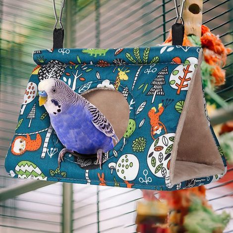 Nid triangulaire pour perroquet, jouet pour perroquet, accessoires d'hiver pour oiseaux, nid douillet pour oiseaux, cage pour perroquet, tente pour oiseaux (1/5)