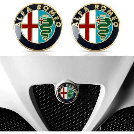 X 74mm Badge Alfa Romeo Gt 147 159 Brera Mito Giulietta Giulia Capot (1/3)