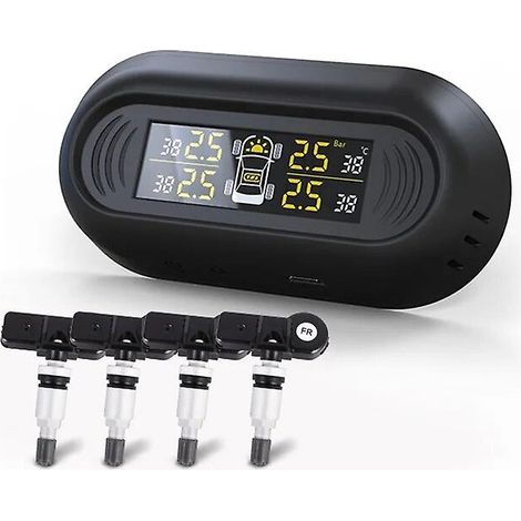 Système de surveillance de la pression des pneus TPMS pour voiture, capteur de pression des pneus, système de surveillance d'alarme de sécurité automobile, charge solaire (1/5)