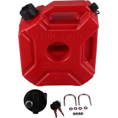Réservoir de carburant verrouillable de 5 l en plastique pour moto et moto (1/5)