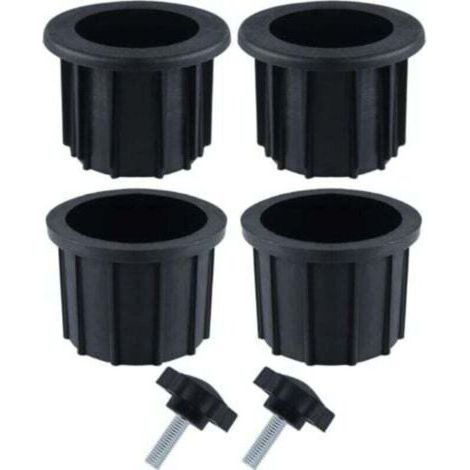 Ensemble (6 pièces) d'accessoires pour parasol de balcon, comprenant 4 anneaux pour trous de parasol et 2 vis avec boutons, adaptés aux tables de patio, balcons, terrasses et accessoires de support de (1/4)