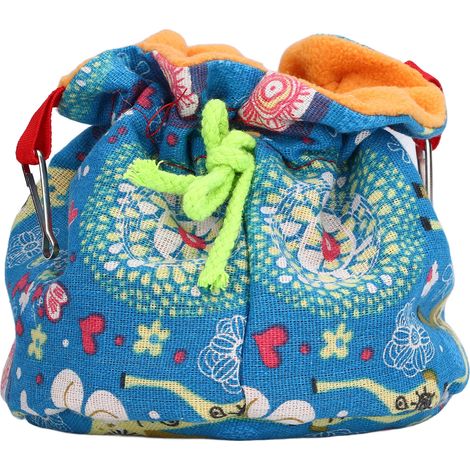 Nid douillet en peluche pour perruche, chaud et sécurisé, pliable et portable, gain de place, rangement facile. (1/5)