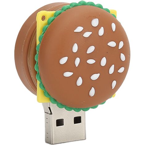 Clé USB 2.0 en forme de hamburger, design 3D mignon et ludique, 16 Go, pour ordinateur portable et tablette. (1/5)