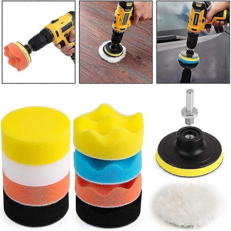 Kit de polissage pour voiture 11 pièces avec perceuse (1/4)