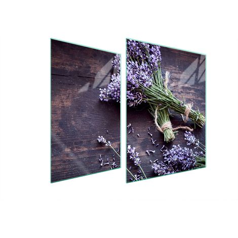 GLASSCHUTZPLATTE FÜR HERD 70x52 LAVENDEL (1/5)
