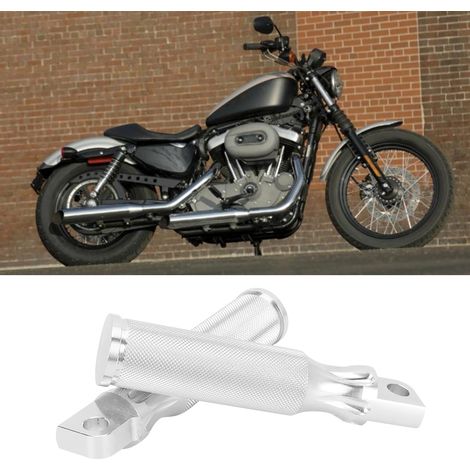 Repose-pieds de moto en alliage d'aluminium argenté pour Nightster XL1200N 2009-2012 (1/5)