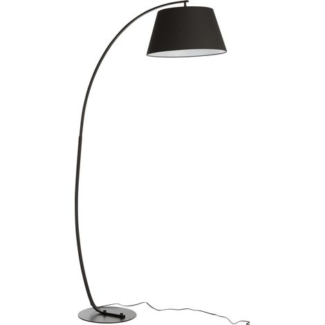 Lampadaire arrondi en métal noir (1/5)
