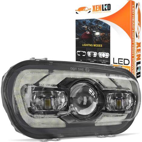 Phare LED 65W pour Harley Fat Bob (2008-2019) – Xenled - 6600Lms & 65W (1/5)