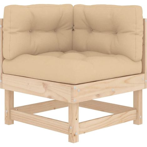 Maison Exclusive - Ecksofa mit Kissen Massivholz Kiefer (1/5)