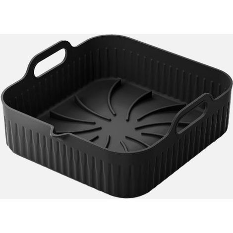 Bandeja silicona manacor freidora aire 7,5x26x24cm negra superf.antiadherente