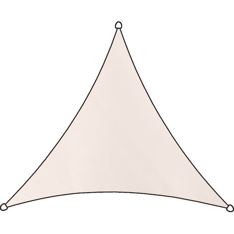 Voile d'ombrage triangulaire Livigno Oxford 3,6 m Naturel - Protection UV 95 % - Épaisseur du tissu : 270 g/m² - Cordon de fixation et anneaux de montage en acier inoxydable inclus (1/5)