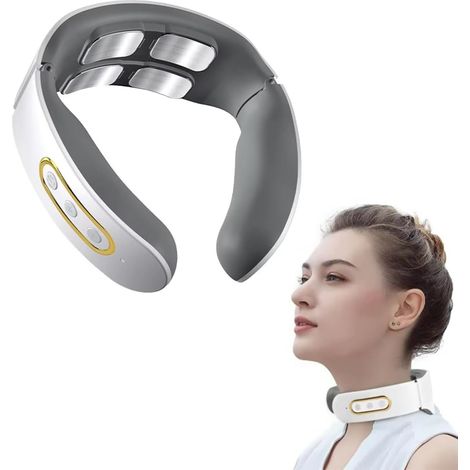Cervical Massager, 6 Modes, 9 Levels, Intelligent Electric Neck Massager, Pulse Massage on 4 Heads and Constant Temperature Heating Function for Neck Pain Relief (1/2)