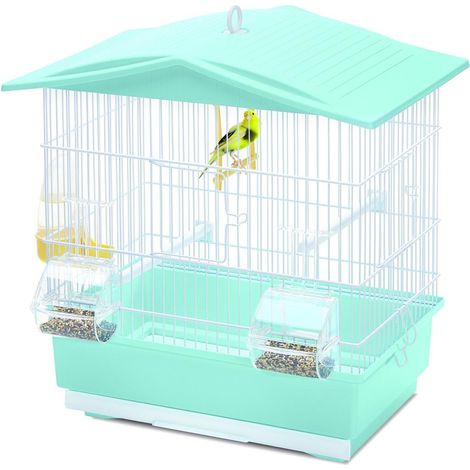 Jaula para pájaros IMAC Tiffany blanca y turquesa