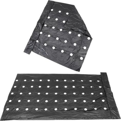 Lot de 2 Films de Paillage en PE Noir Perforé 0.95X10 M Film d'Isolation Thermique pour Cultures Agricoles Paillis Respirant pour Sol Évaporation Eau Protection Végétale (1/5)