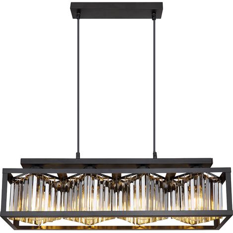 Globo - suspension - Mathilde - noir - verre métal verre fumé - (1/5)