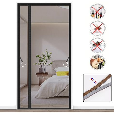 Zanzariera magnetica per porta, tenda autoadesiva anti-insetto con striscia magnetica completa, anti-zanzare, 90 cm x 200 cm (1/5)
