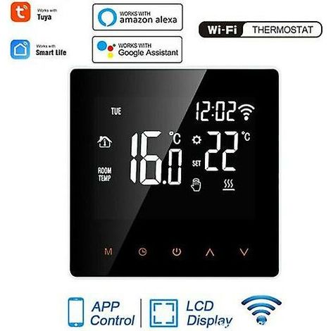 MINE Thermostat gaz/chaudière à eau contrôleur de température numérique écran tactile affichage lcd semaine antigel (1/3)
