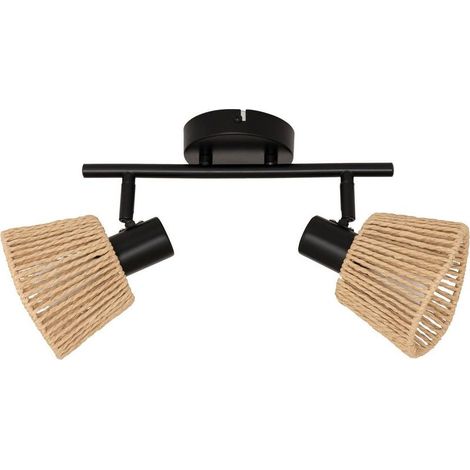 Applique murale plafonnier Myha beige 28x15cm Atmosphera (1/4)