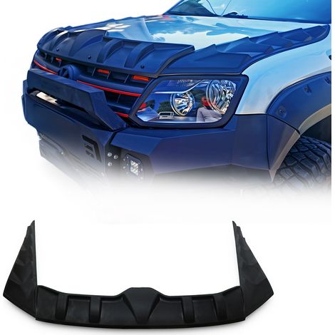 Déflecteur de Capot Compatible avec VW Amarok 2010-2022 en ABS Noir 3 Pcs (1/4)