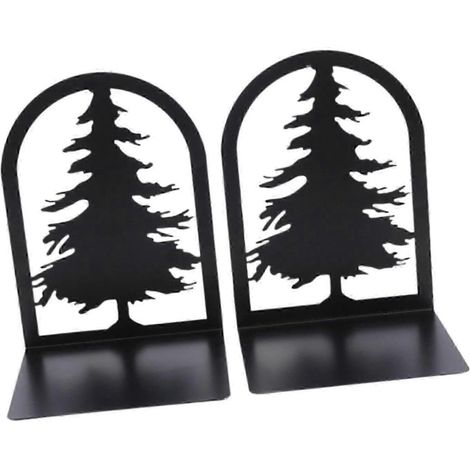 2 Stück dekorative Buchstützen aus Metall im abstrakten Design, Buchständer, Buchstopper für Schreibtisch, Wohnzimmer, Homeoffice-Style G