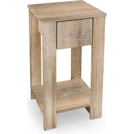 Commode bioclimatique en bois effet chêne 35 x 34 x 60