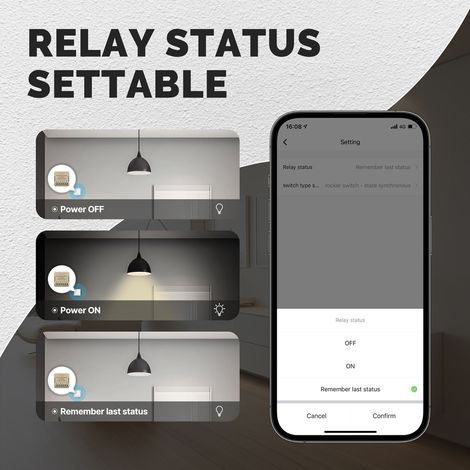 Interruttore dimmer intelligente Tuya WiFi, modulo luce fai-da-te con app per smartphone per controllare e attivare a distanza gli elettrodomestici, compatibile con Alexa e Assistente Google per i com (1/5)