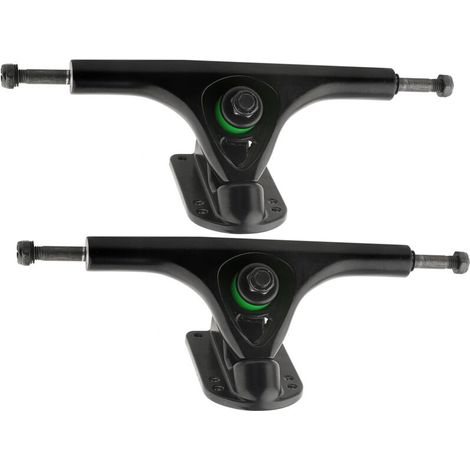 2 pièces MS3101 noir en alliage d'aluminium coulée ronde creuse planche à roulettes épaissir Base longue planche support de camion (1/5)