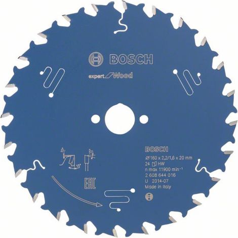 Bosch Accessories Expert for Wood 2608644016 Kreissägeblatt 160 x 20 x 1.6 mm Zähneanzahl: 24 1 St.