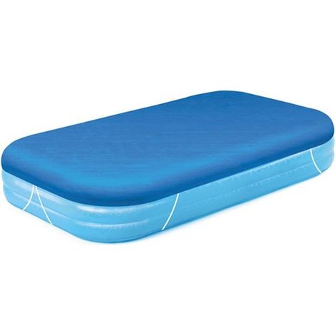 Bâche rectangulaire pour piscine familiale gonflable, très résistante pour la protection, bleu (262 x 175 cm) (1/5)