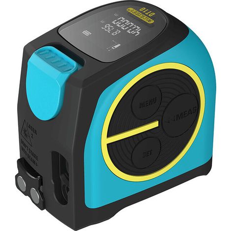Télémètre Laser Numérique,Hanmer Mètre Laser Numérique,Mètre Ruban Laser, Distance Entre Jauge à Laser et Ruban à Mesurer avec Rétroéclairage LCD， (1/5)