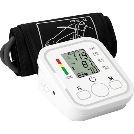 Tensiomètre Électronique Zk-B869 pour le Bras, avec Mémoire de 99 Mesures et 2 Tests Fréquence Cardiaque. Grand Écran LCD une Utilisation à Domicile. (1/5)