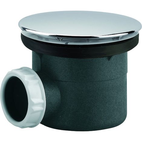 Valentin – Bonde de douche à capot métal rond 117mm – Sortie horizontale D90 – Cuvette inox – Accès canalisation facile – Écoulement fluide