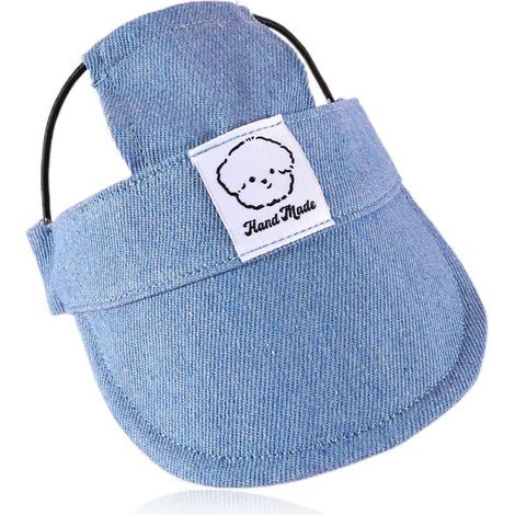 Chapeau de soleil pour chien avec protection solaire, pour chiens de taille moyenne (M, bleu) (1/5)