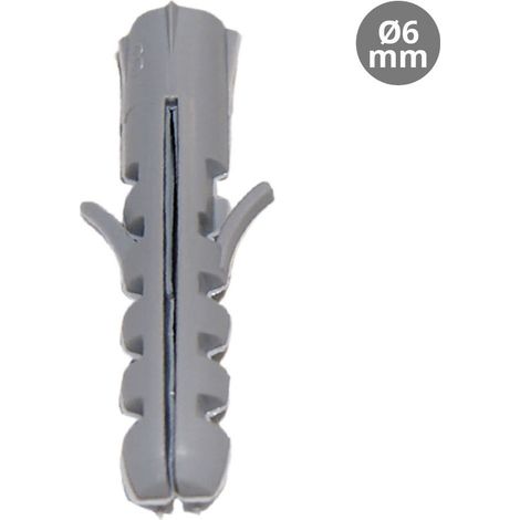 Taco de expansión de nylon 6mm gris (100 uds) GSC 0301305 (1/4)