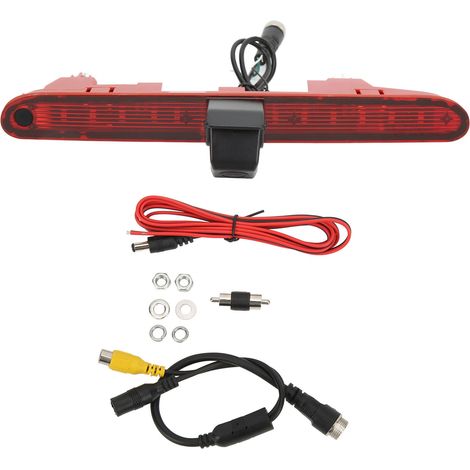 Caméra de recul grand angle 170° montée en hauteur sur le feu stop, compatible avec les modèles Citroën Berlingo 2008-2016. (1/5)